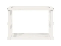 vidaXL Outdoor-Kaminholzregal Weiß 108x52x74 cm Massivholz Kiefer* Online