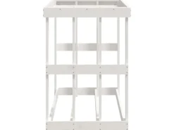vidaXL Outdoor-Kaminholzregal Weiß 108x52x74 cm Massivholz Kiefer* Online