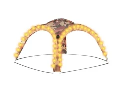 Outdoor Whirlpools|vidaXL Partyzelt mit LED und 4 Seitenwänden 3,6x3,6x2,3 m Tarnfarben