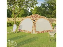 Outdoor Whirlpools|vidaXL Partyzelt mit LED und 4 Seitenwänden 3,6x3,6x2,3 m Tarnfarben