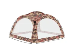Outdoor Whirlpools|vidaXL Partyzelt mit LED und 4 Seitenwänden 3,6x3,6x2,3 m Tarnfarben