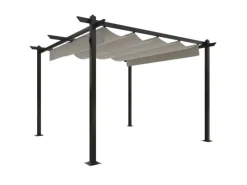 vidaXL Pavillon mit Ausziehbarem Dach 3x3 m Creme* Best