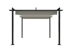 vidaXL Pavillon mit Ausziehbarem Dach 3x3 m Creme* Best