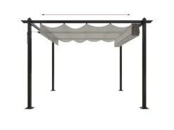 vidaXL Pavillon mit Ausziehbarem Dach 3x3 m Creme* Best