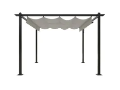 vidaXL Pavillon mit Ausziehbarem Dach 3x3 m Creme* Best