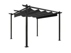Gartenlauben|vidaXL Pavillon mit Ausziehbarem Dach 3x3 m Anthrazit