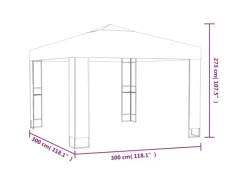 vidaXL Pavillon mit Doppeldach 3 x 3 m Weiß* Hot