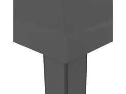 vidaXL Pavillon mit Doppeldach & LED-Lichterkette 3x3 m Anthrazit* New