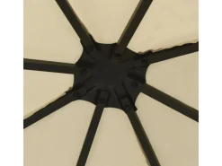 Gartenlauben|vidaXL Pavillon mit LED-Lichterkette 3x3 m CremeWeiß