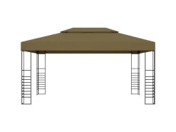 vidaXL Pavillon mit LED-Lichterkette 3x4 m Taupe* Hot