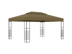 vidaXL Pavillon mit LED-Lichterkette 3x4 m Taupe* Hot