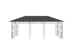 Gartenlauben|vidaXL Pavillon mit Moskitonetz 6x3x2,73 m Anthrazit