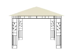 Gartenlauben|vidaXL Pavillon mit Moskitonetz 3x3x2,73 m Creme 180 g/m2