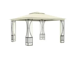 vidaXL Pavillon mit Netz 300x300x265 cm Creme* Best