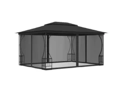 vidaXL Pavillon mit Netz 300x400x265 cm Anthrazit* Sale