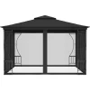 vidaXL Pavillon mit Netz 300x300x265 cm Anthrazit* Sale