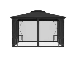 vidaXL Pavillon mit Netz 300x300x265 cm Anthrazit* Sale