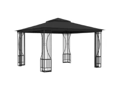 vidaXL Pavillon mit Netz 300x300x265 cm Anthrazit* Sale