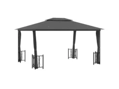 vidaXL Pavillon mit Seitenwänden & Doppeldach 3x4 m Anthrazit Modell 1* Clearance