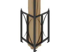 Gartenlauben|vidaXL Pavillon mit Seitenwänden & Doppeldach 3x4 m Taupe