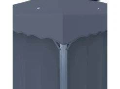 vidaXL Pavillon mit Vorhang 4x3 m Anthrazit Aluminium* Outlet