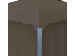 vidaXL Pavillon mit Vorhängen & LED-Lichterkette 4x3 m Taupe* Outlet