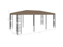 Gartenlauben|vidaXL Pavillon 6x3 m Taupe