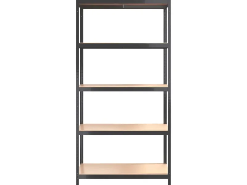 vidaXL Regale mit 5 Böden 2 Stk Stahl & Holzwerkstoff 152868* New