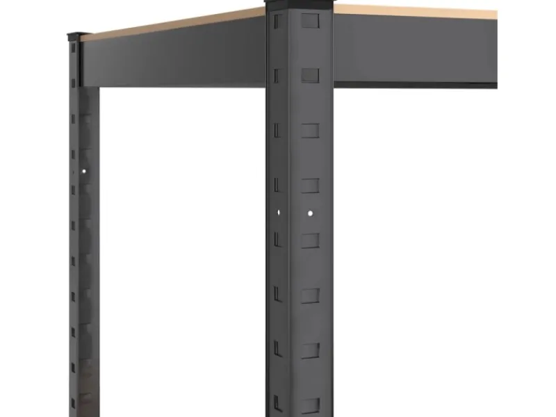 vidaXL Regale mit 5 Böden 2 Stk Stahl & Holzwerkstoff 152868* New