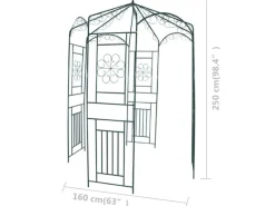Gartenlauben|vidaXL Rosenpavillon 250 cm Dunkelgrün