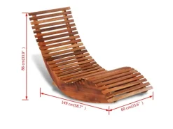 Sonnenliegen|vidaXL Schaukelstuhl Sonnenliege Akazienholz