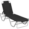 vidaXL Sonnenliege Aluminium und Textilene Schwarz* Online