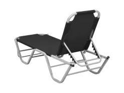vidaXL Sonnenliege Aluminium und Textilene Schwarz* Online