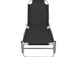 vidaXL Sonnenliege Aluminium und Textilene Schwarz* Online