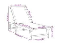 vidaXL Sonnenliege Massivholz Akazie und Textilene 4008414*