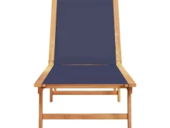 vidaXL Sonnenliege Massivholz Akazie und Textilene 4008414*