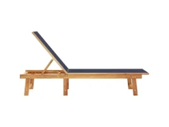 vidaXL Sonnenliege Massivholz Akazie und Textilene 4008414*