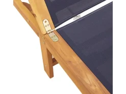 vidaXL Sonnenliege Massivholz Akazie und Textilene 4008414*