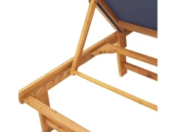 vidaXL Sonnenliege Massivholz Akazie und Textilene 4008414*