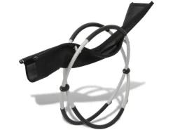 Sonnenliegen|vidaXL Sonnenliege Geometrisch Outdoor Stahl Schwarz und Grau