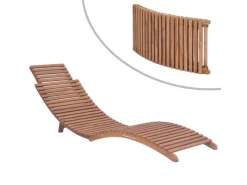 Sonnenliegen|vidaXL Sonnenliege Klappbar Massivholz Teak