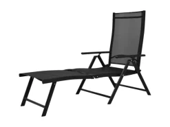 vidaXL Sonnenliege Klappbar Aluminium Schwarz 41741* Discount