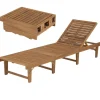 vidaXL Sonnenliege Klappbar Massivholz Akazie 44253* Discount