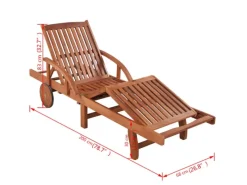 vidaXL Sonnenliege Massivholz Akazie 42592* Hot