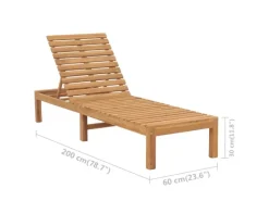 vidaXL Sonnenliege Massivholz Teak 316171*