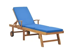 Sonnenliegen|vidaXL Sonnenliege mit Auflage Massivholz Teak 48025