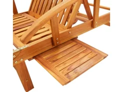 vidaXL Sonnenliege mit Auflage Akazie Massivholz Polsterfarbe  Grau* Best