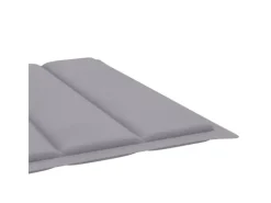 vidaXL Sonnenliege mit Auflage Akazie Massivholz Polsterfarbe  Grau* Best