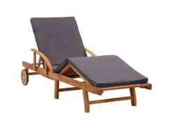 Sonnenliegen|vidaXL Sonnenliege mit Auflage Massivholz Akazie 46026