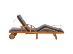 Sonnenliegen|vidaXL Sonnenliege mit Auflage Massivholz Akazie 46026